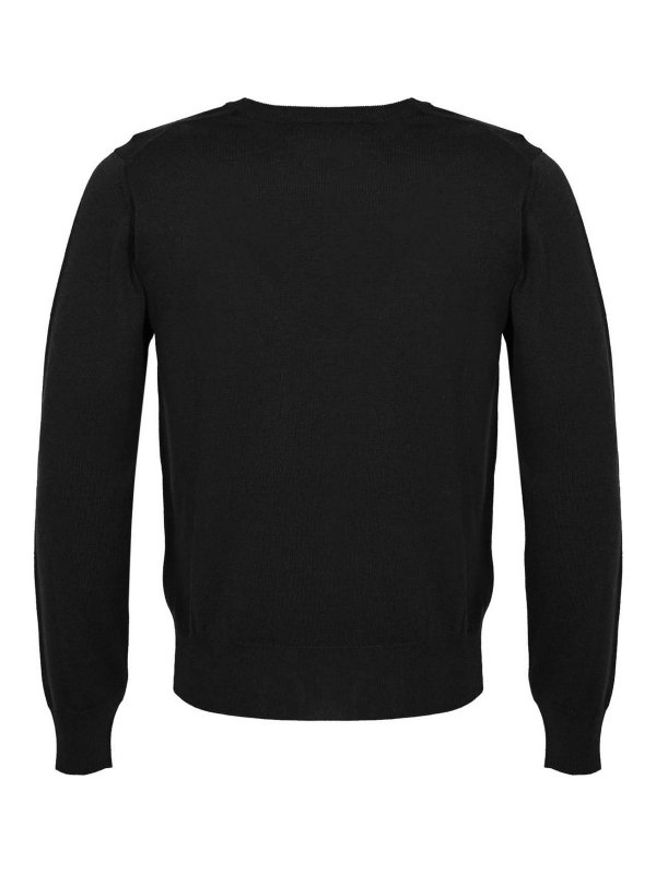 K-WAY: Strickpullover mit Rundhalsausschnitt online - Rundhalspullover - Schwarz