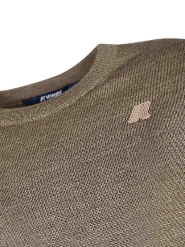 The Best Shops K-WAY: Suéteres con cuello pico - Suéter Cuello Redondo - Beis