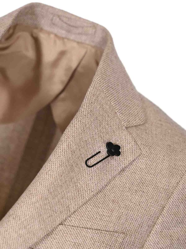 The Best Shops LARDINI: blazers - Iconic Drop 7 Single-Breasted Jacket In Wool