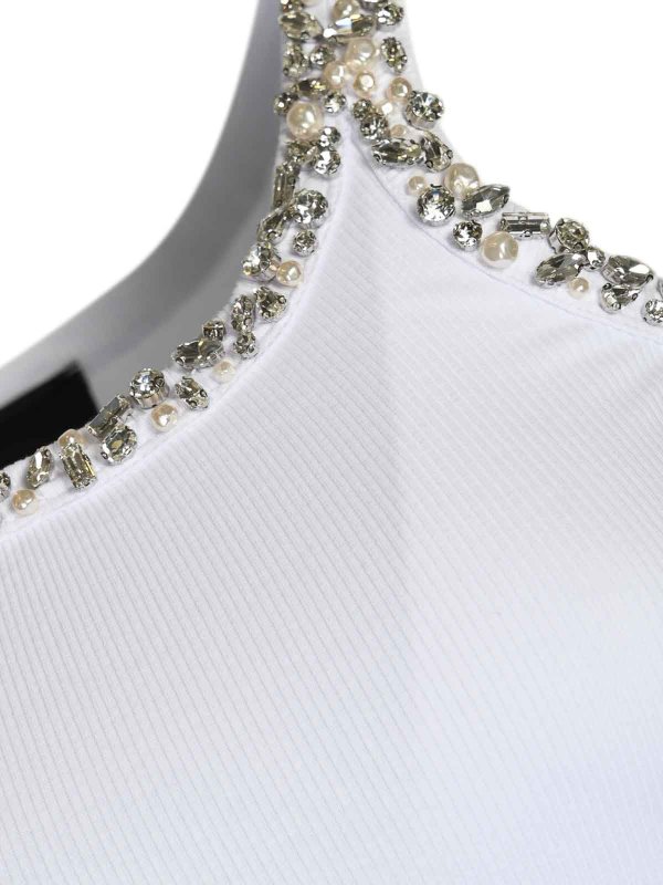 The Best Shops Pinko: Tops & Tank tops - Coriandoli Ribbed Cotton Tank Top