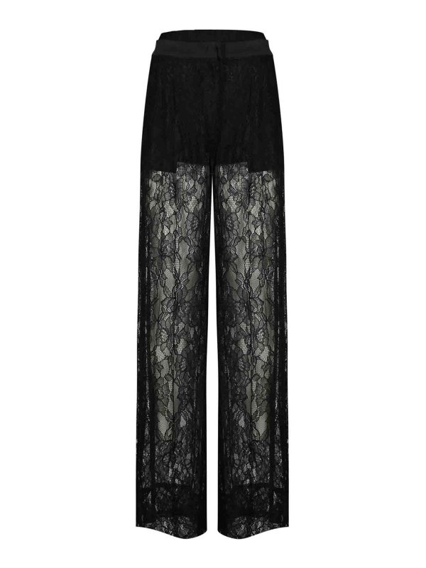 Pinko: casual trousers - Cluedo Satin And Lace Trousers