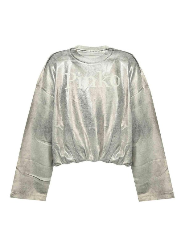 Pinko: Felpe e maglie online - Spacca Libero in cotone metallico