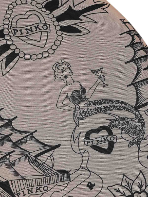 The Best Shops Pinko: ニーレングスドレス - 膝丈ドレス - ヌードカラー