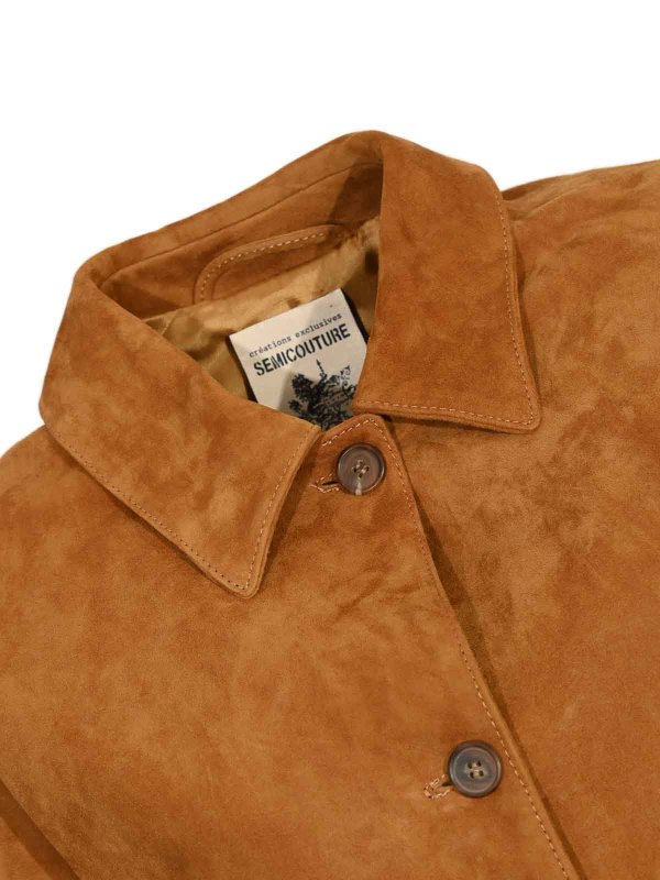 The Best Shops Semicouture: giacche in pelle - Giacca in pelle scamosciata Violetta