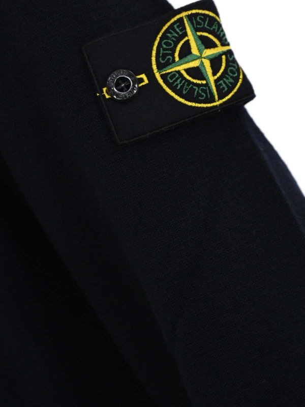 The Best Shops STONE ISLAND: Strickpullover mit Rundhalsausschnitt - Rundhalspullover - Blau