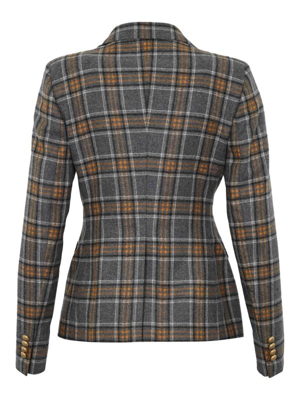 TAGLIATORE: blazers online - Alicya Tartan Wool Jacket