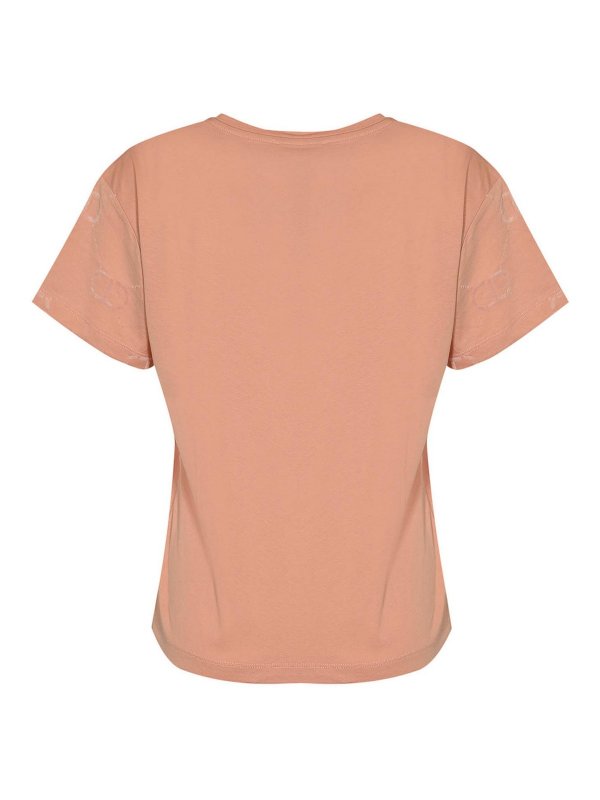 TWINSET: t-shirt online - T-shirt in cotone a stampa ovale-T