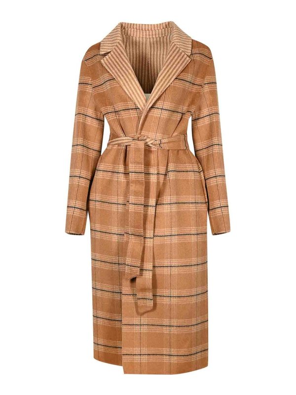 TWINSET: Manteaux au genou - Manteau Au Genou - Noir