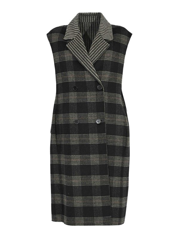 TWINSET: Chalecos - Chaleco - Negro