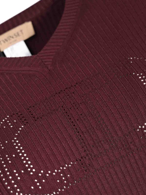 The Best Shops TWINSET: クルーネック - クルーネック - ダークレッド