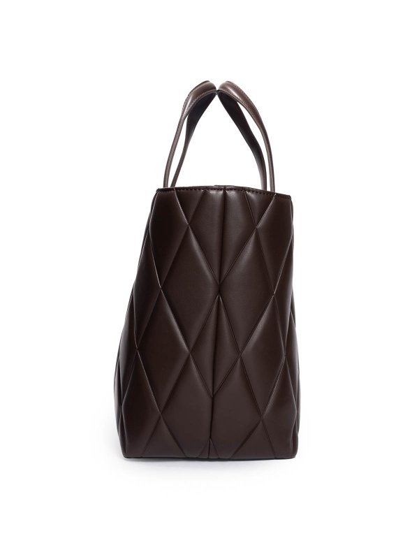 TWINSET: totes bags online - Quilted Shopper Bag With Oval-T Logo