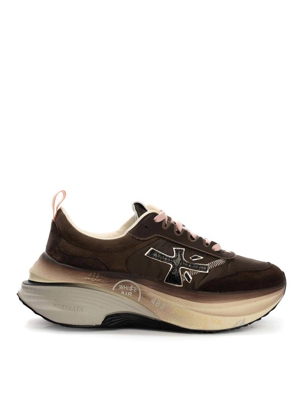 PREMIATA: Chaussures de sport - Baskets - Marron