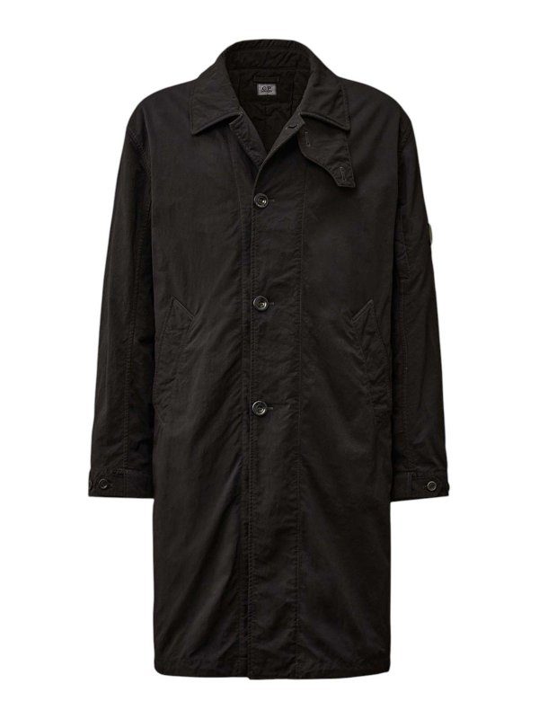 C.P. COMPANY: padded coats - Blue jacket