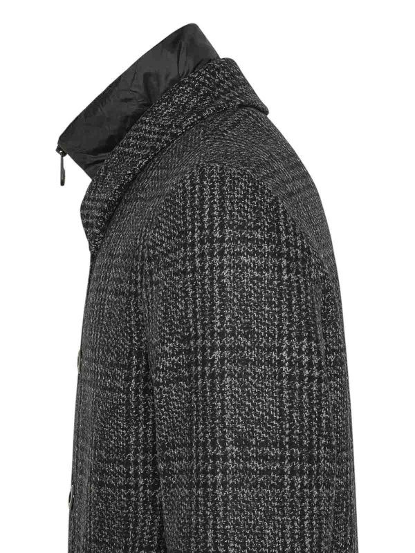 PEUTEREY: knee length coats online - Gray jacket