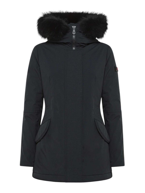 PEUTEREY: knee length coats - Black jacket