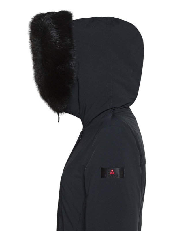 PEUTEREY: knee length coats online - Black jacket