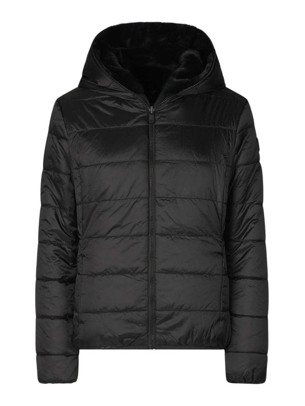 Save The Duck: knee length coats online - Black jacket