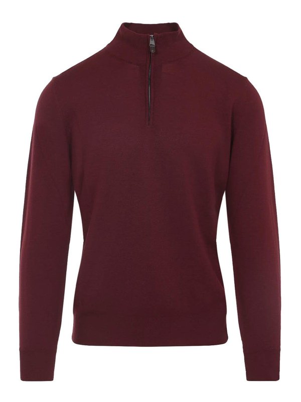 CANALI: Turtlenecks & Polo necks - Half Zip High Neck Sweater