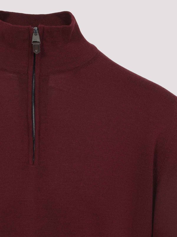 The Best Shops CANALI: Turtlenecks & Polo necks - Half Zip High Neck Sweater