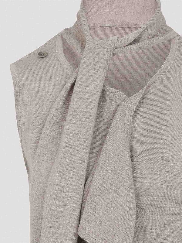 The Best Shops LEMAIRE: cardigans - Asymmetrical Sleeveless Cardigan