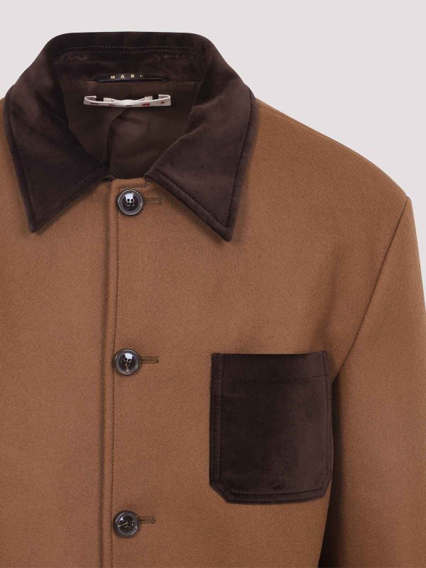 The Best Shops Marni: casual jackets - Double Splittable Wool Felt Workwear Jacket