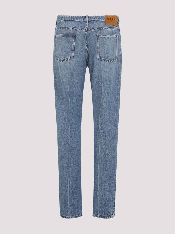 Marni: jeans dritti, a sigaretta online - Jeans a 5 tazze in denim toro lavati