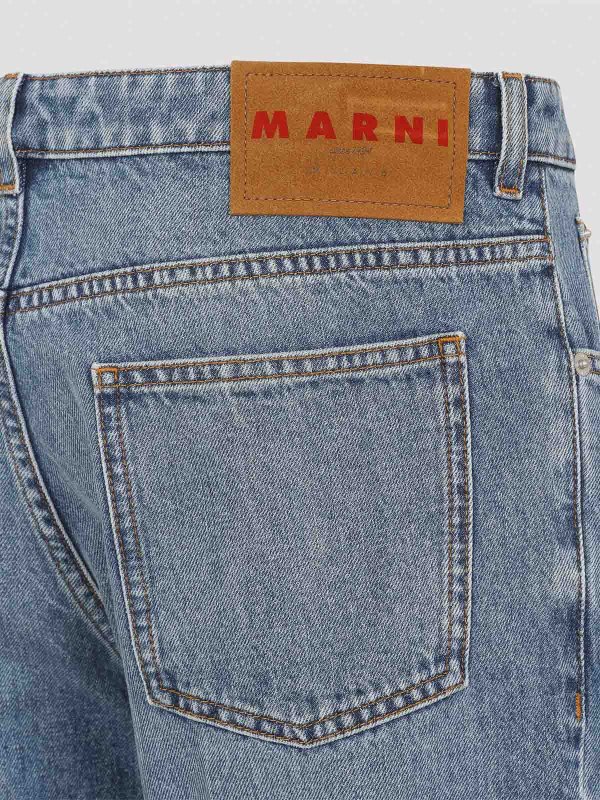 The Best Shops Marni: jeans dritti, a sigaretta - Jeans a 5 tazze in denim toro lavati