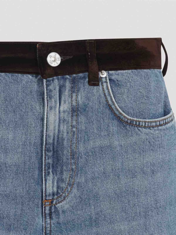 The Best Shops Marni: jeans dritti, a sigaretta - Jeans a 5 tazze in denim toro lavati
