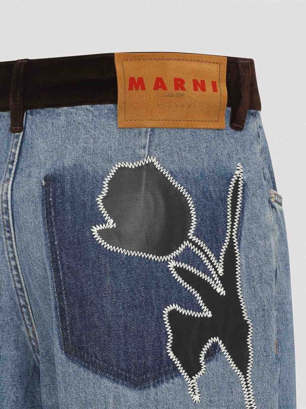 Jeans a 5 tazze in denim toro lavati shop online: Marni