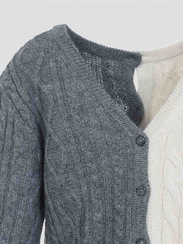 Bicolor Cardigan shop online: MOSCHINO