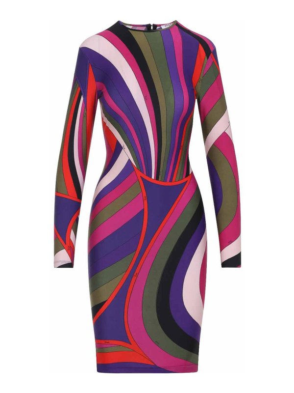 EMILIO PUCCI: Robe longueur genou - Robe Au Genou - Multicolore