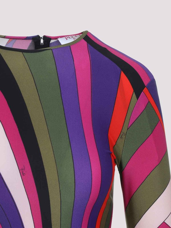 Robe Au Genou - Multicolore shop online: EMILIO PUCCI