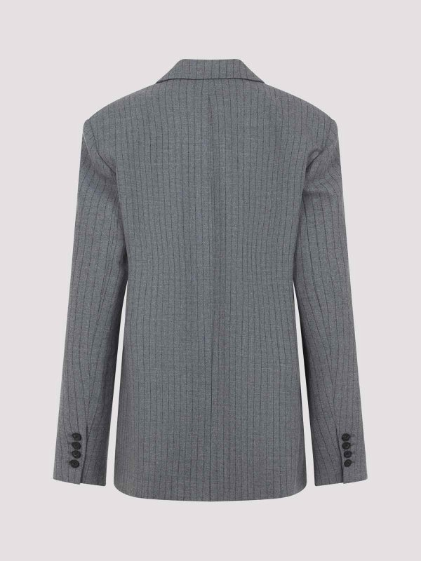 THE FRANKIE SHOP: blazers online - Newark Pinstripe Double Breasted Blazer