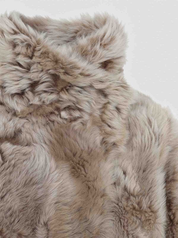 The Best Shops YVES SALOMON: レザージャケット - レザージャケット - 白