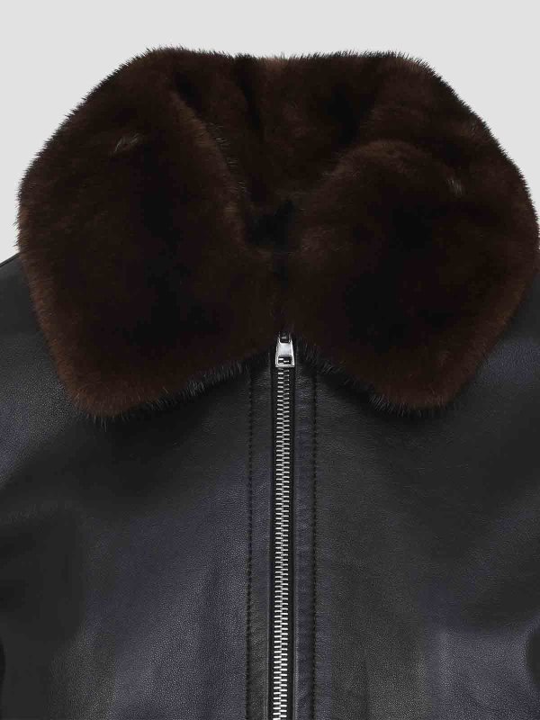 The Best Shops YVES SALOMON: leather jacket - Leather Jacket