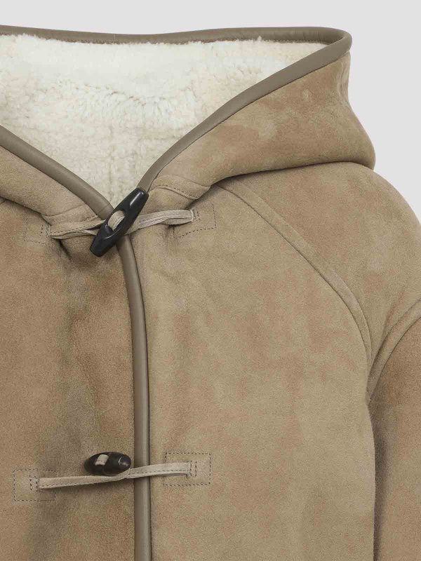 The Best Shops YVES SALOMON: レザージャケット - レザージャケット - ベージュ