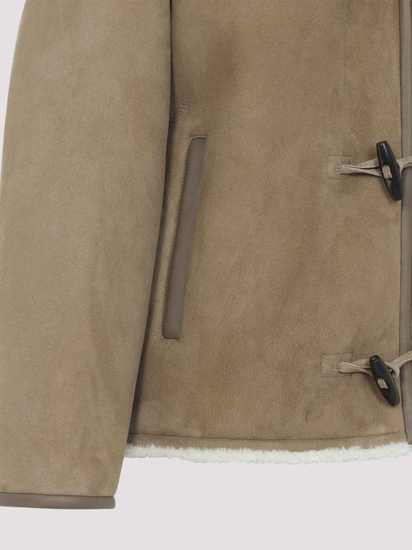 レザージャケット - ベージュ shop online: YVES SALOMON