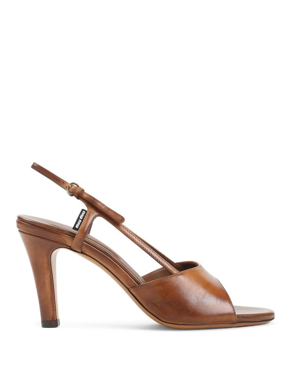 MIU MIU: sandals - Calf Leather Sandals
