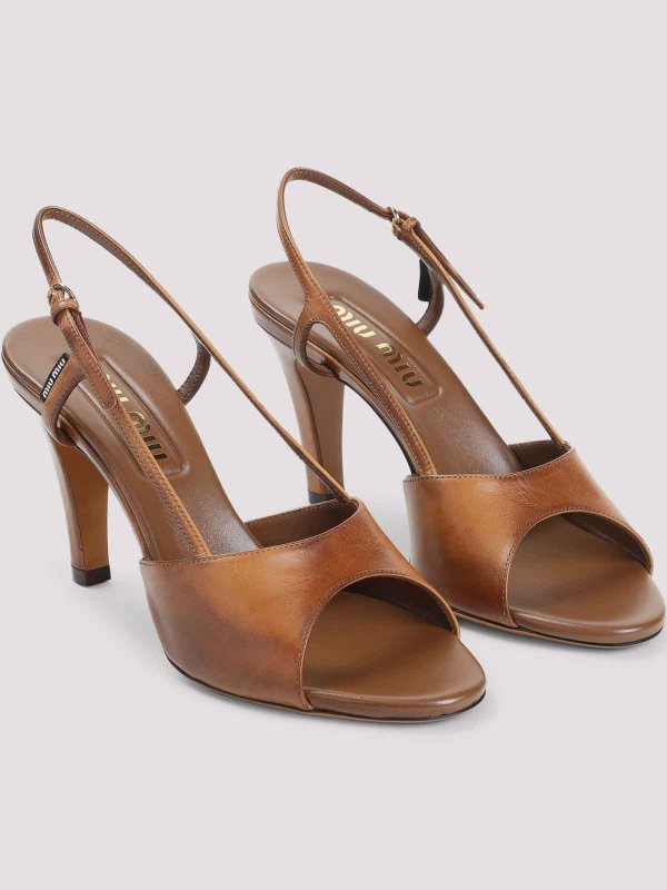 The Best Shops MIU MIU: sandals - Calf Leather Sandals