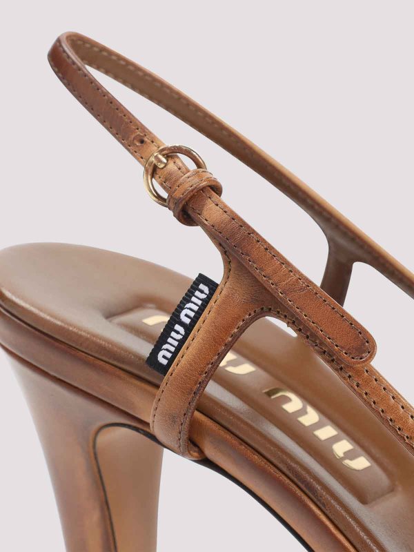 Calf Leather Sandals shop online: MIU MIU