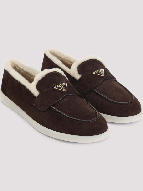 The Best Shops PRADA: flat shoes - Calf Leather Loafers