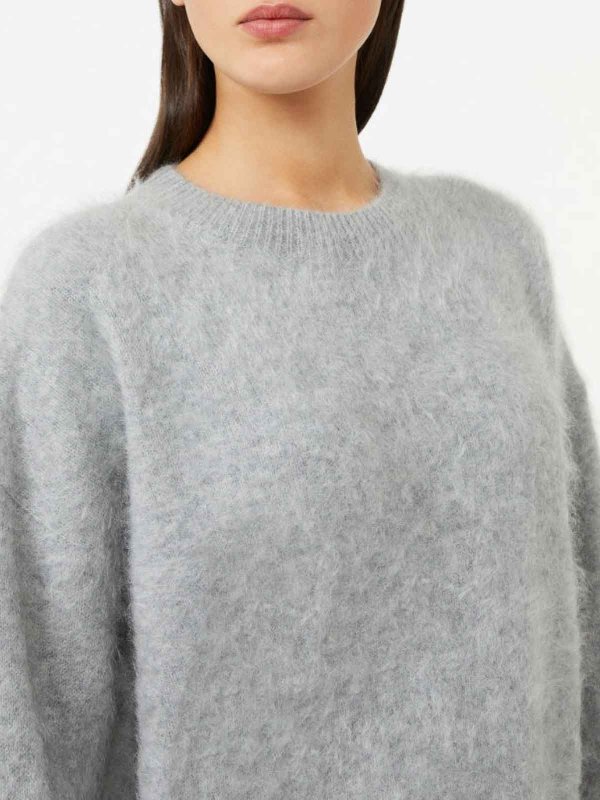 The Best Shops S MAX MARA: Suéteres con cuello pico - Suéter Cuello Redondo - Gris