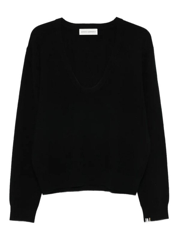 EXTREME CASHMERE: Suéteres con cuello pico - Suéter Cuello Redondo - Negro