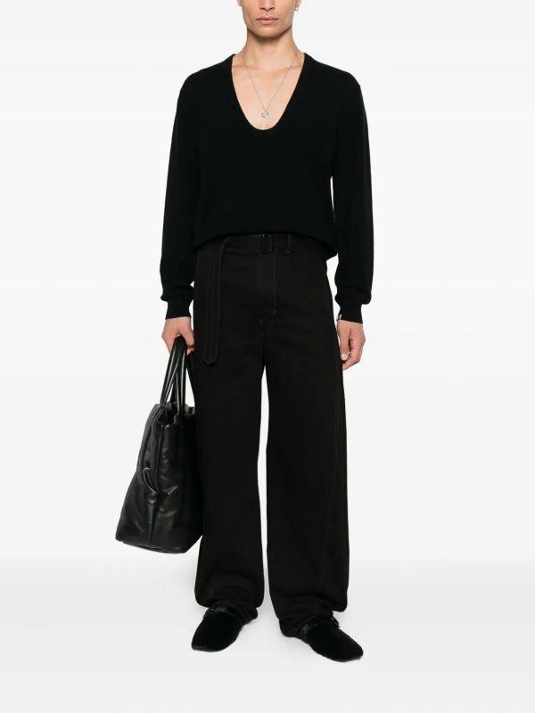 EXTREME CASHMERE: Suéteres con cuello pico online - Suéter Cuello Redondo - Negro