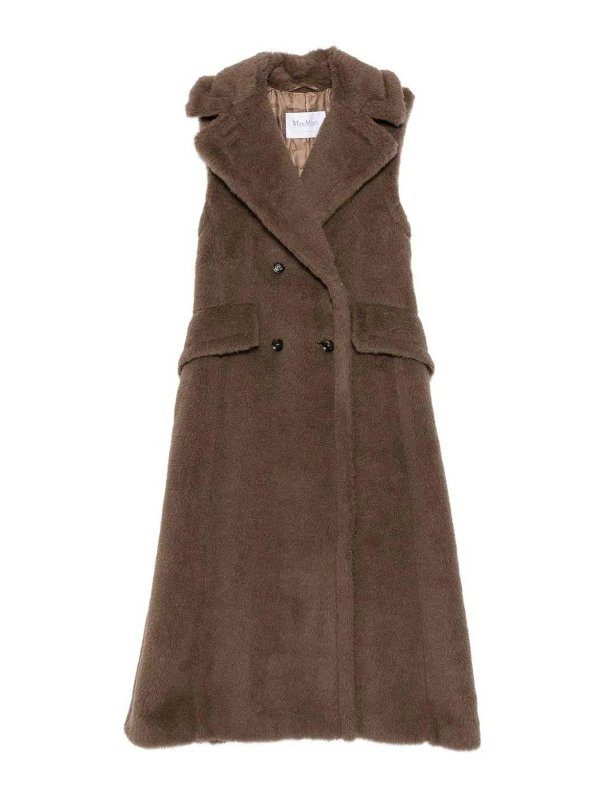 Max Mara: waistcoats & gilets - Brown vest parade