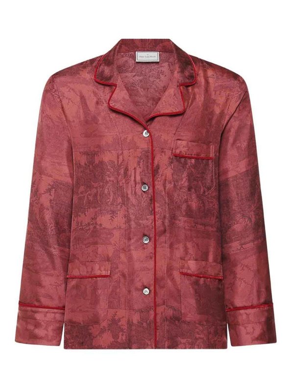PIERRE-LOUIS MASCIA: shirts - Red Aloegum Shirt