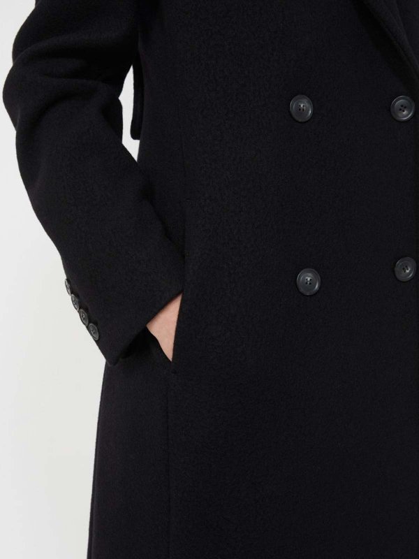 The Best Shops SPORTMAX: knee length coats - Common black coat
