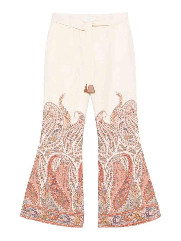 ZIMMERMANN: casual trousers - Pantaloni Rhiannon Cream