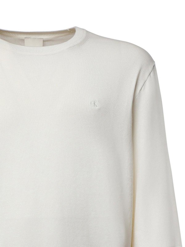 CALVIN KLEIN: Strickpullover mit Rundhalsausschnitt online - Rundhalspullover - Grau