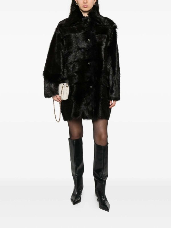 ALBERTA FERRETTI: leather coats online - Mutton
